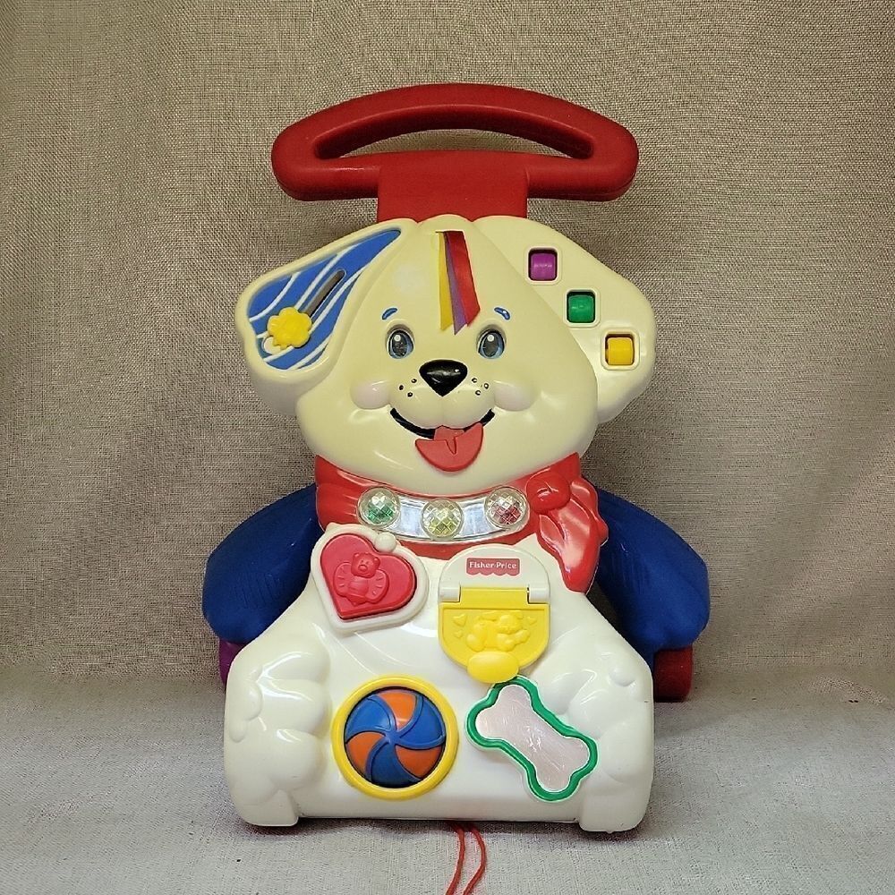 Fisher Price 1999 Bingo Dog‎ Activity  sit to stand  Walker Crib Toy Plays Bingo